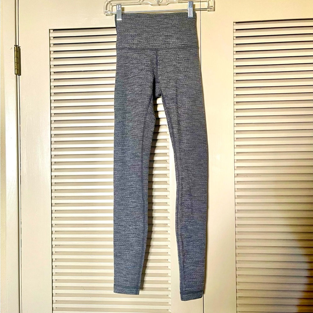 Lululemon Wunder Under High Rise Tight Black Heathered